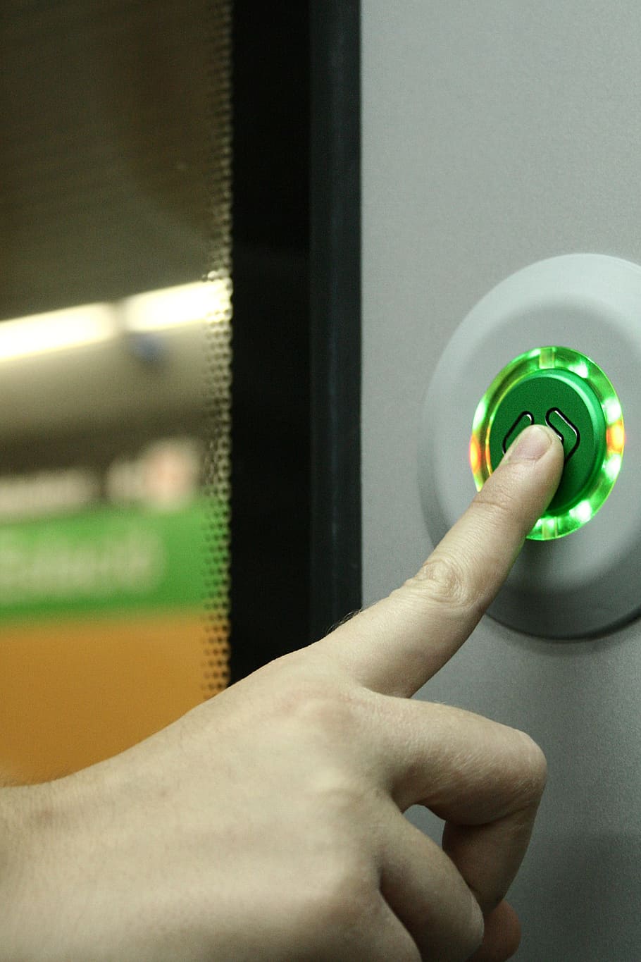person touching \button, stop, station, underground, sign, symbol HD wallpaper