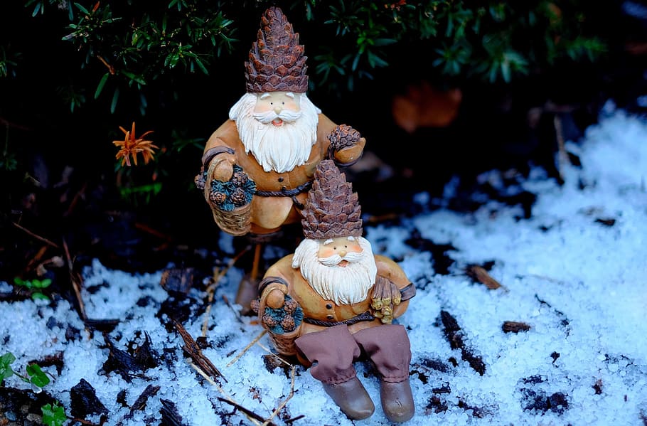 imp, winter, cold, sleet, contemplative, representation, human representation HD wallpaper