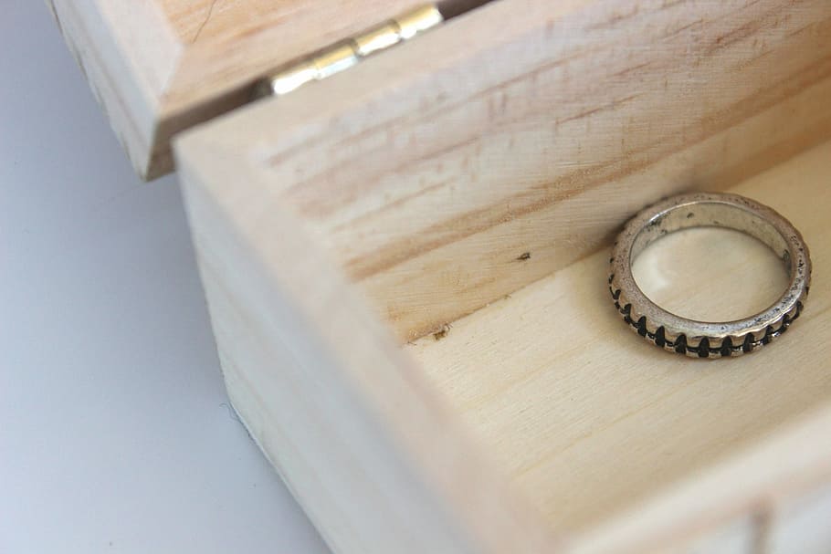 Ring, Treasure, Box, Chest, Jewelry, silver, precious, metal HD wallpaper