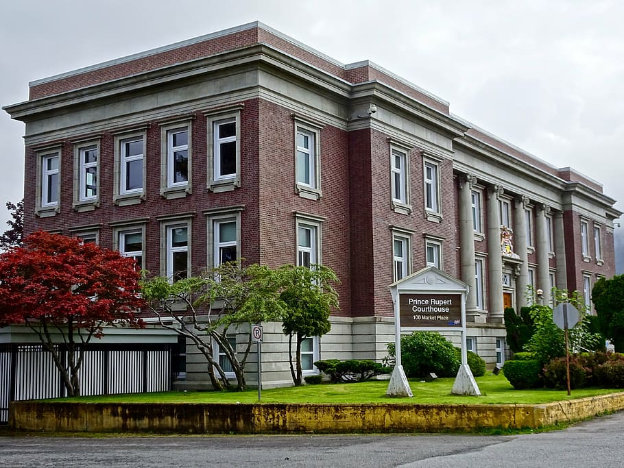 building, court house, prince rupert, canada, architecture, HD wallpaper