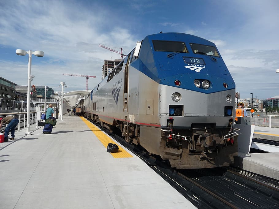 train, amtrak, america, mode of transportation, sky, cloud - sky HD wallpaper
