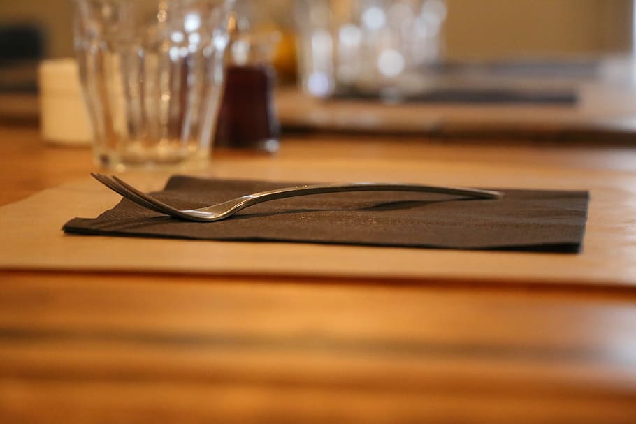 table, fork, food, meal, eating, restaurant, dinner, knife HD wallpaper