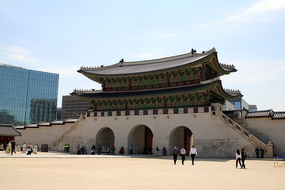 seoul, republic of korea, forbidden city, gyeongbok palace, HD wallpaper