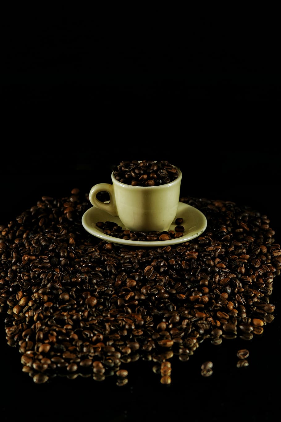 coffee, cup, coffee beans, caffeine, espresso, food and drink HD wallpaper