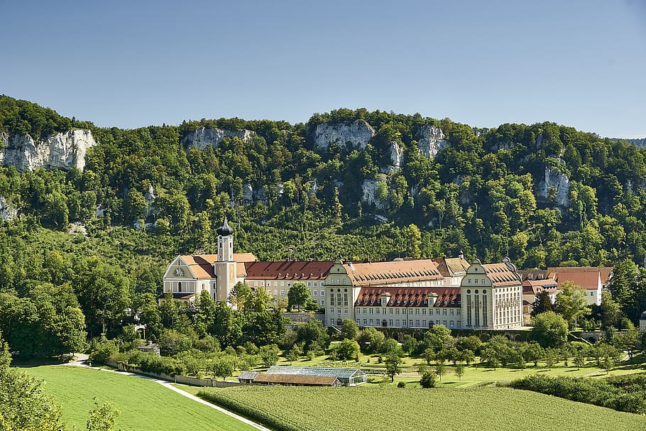 monastery, beuron, germany, architecture, religion, building HD wallpaper