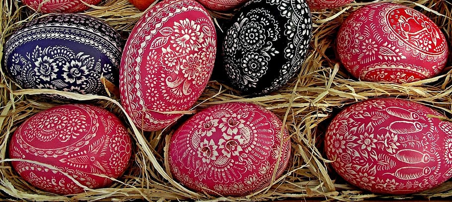 easter, easter eggs, colorful, eating, handicraft, food and drink HD wallpaper