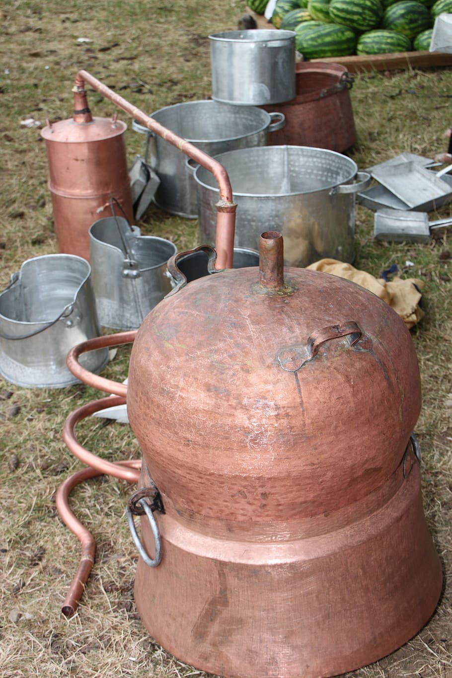 alcohol, boiler, brandy, copper, distilling, handmade, objects HD wallpaper