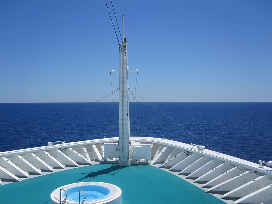 bug, ship, sea, cruiser, water, sky, horizon, nautical vessel HD wallpaper