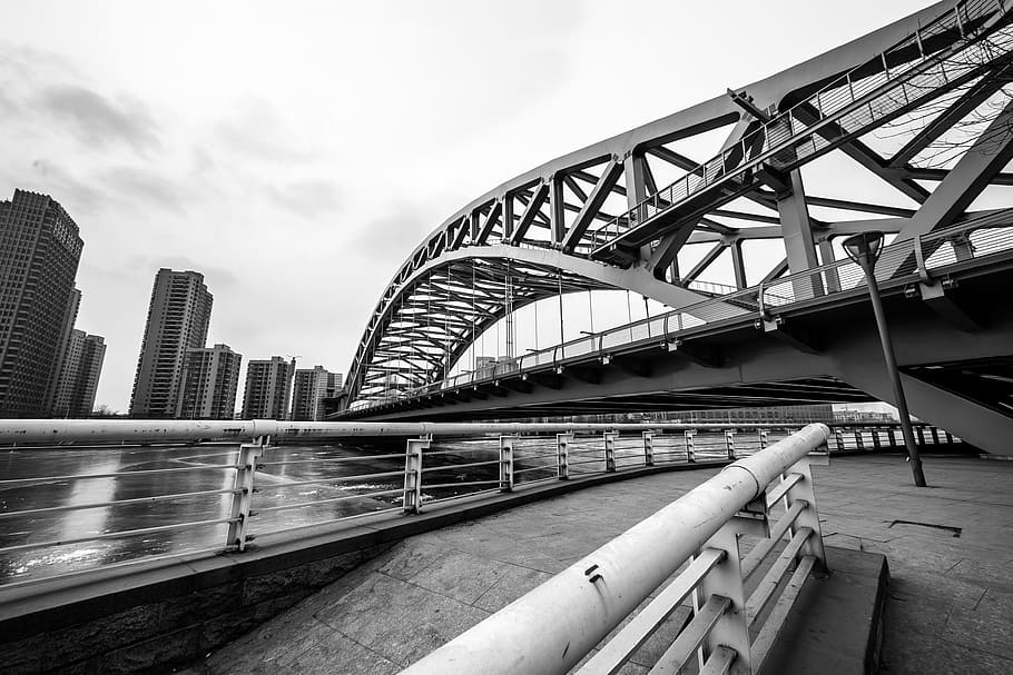 architecture, building, infrastructure, sky, cloud, bridge HD wallpaper