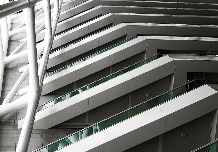 white and gray concrete surface, architecture, building, infrastructure HD wallpaper