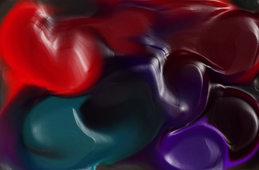 Texture, Paint, Colorful, Depth, close-up, red, backgrounds HD wallpaper