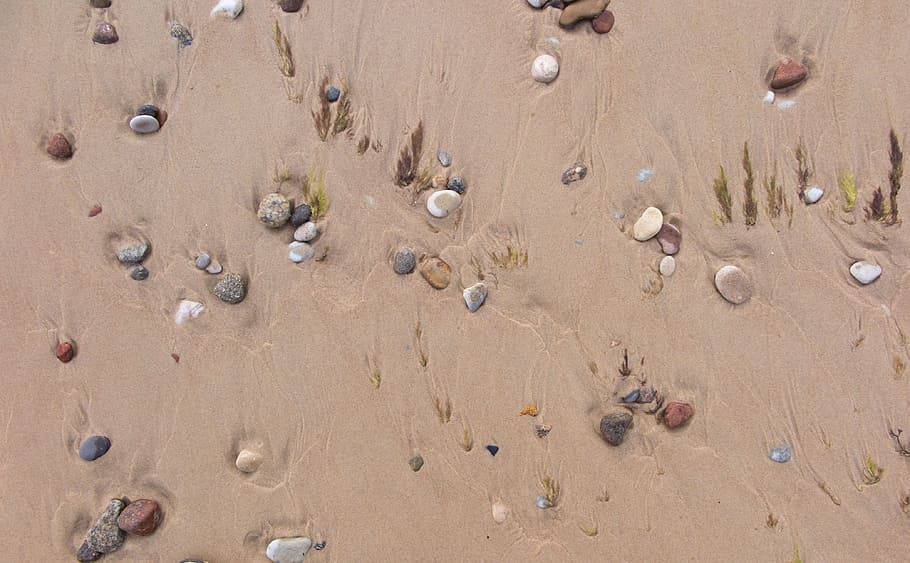 sand, stones, beach, pattern, nature, texture, harmony, pebble HD wallpaper