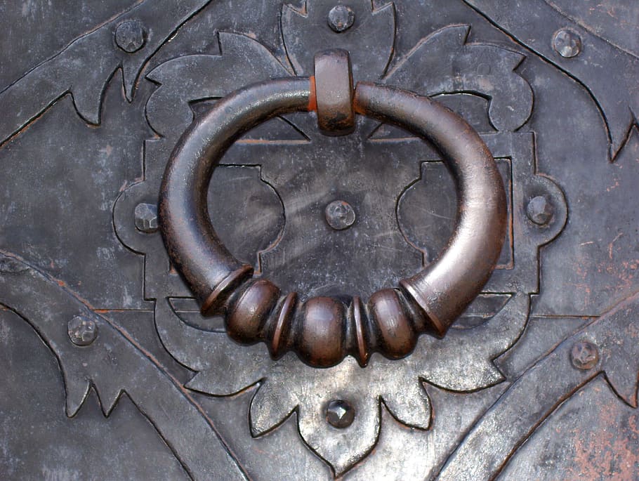 Warsaw, Door, Knocker, Metalwork, embossed, poland, architecture HD wallpaper
