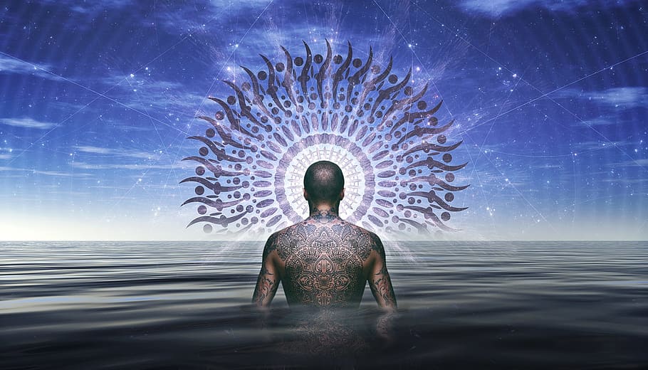 HD wallpaper: illustration of person with full-body tattoo, shaman,  spiritual | Wallpaper Flare
