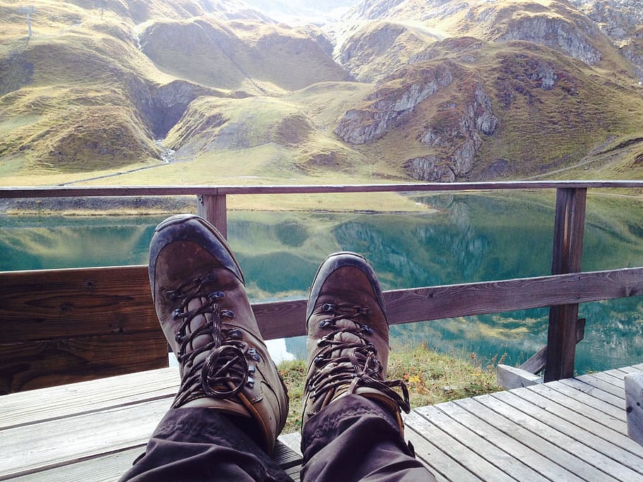 relax, mountains, hiking, low section, shoe, body part, human leg HD wallpaper