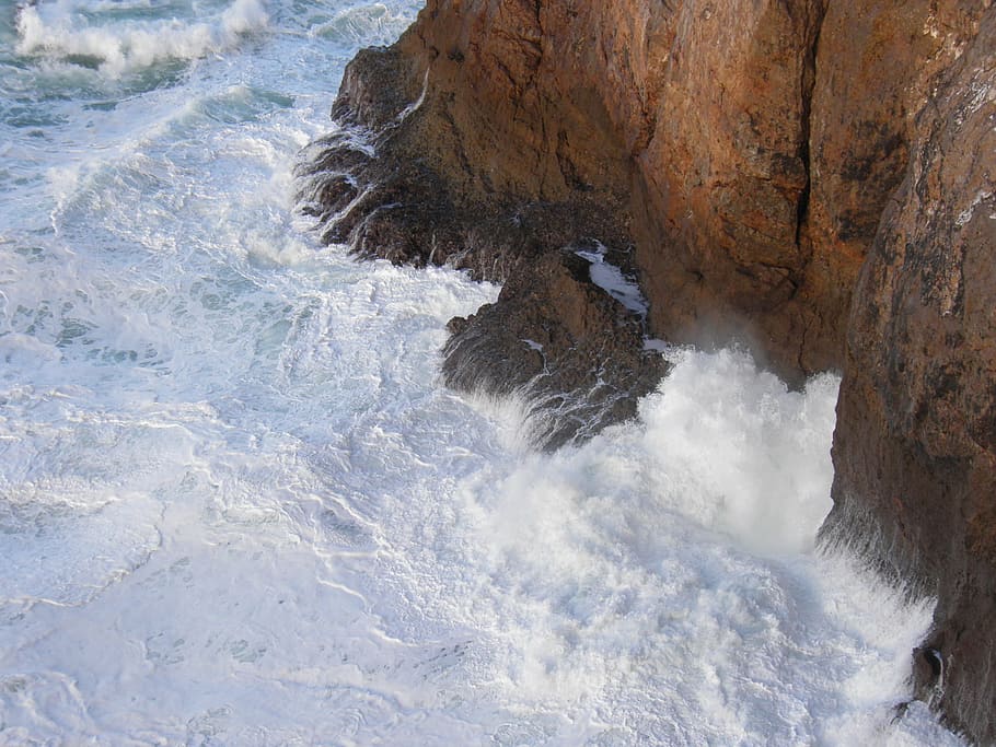 Sea, Waves, Atlantic, Surf, powerful, ocean, nature, water HD wallpaper
