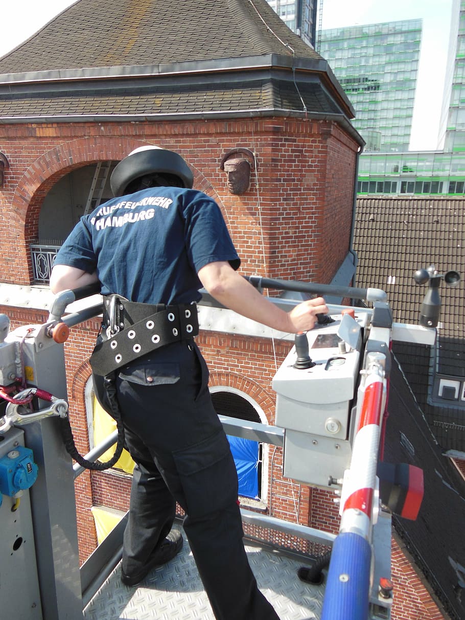 technology, fire, turntable ladder, hamburg, fire truck, head of rescue HD wallpaper