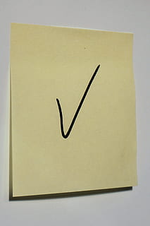 yellow sticky note with check writing, Post It, List, Adhesive HD wallpaper