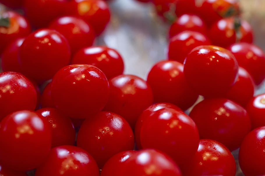 cherry tomatoes, red, kitchen, food, organic, food and drink HD wallpaper