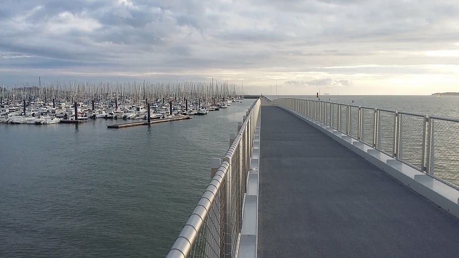 la rochelle, city, france, ocean, pier, boats, water, holidays, HD wallpaper
