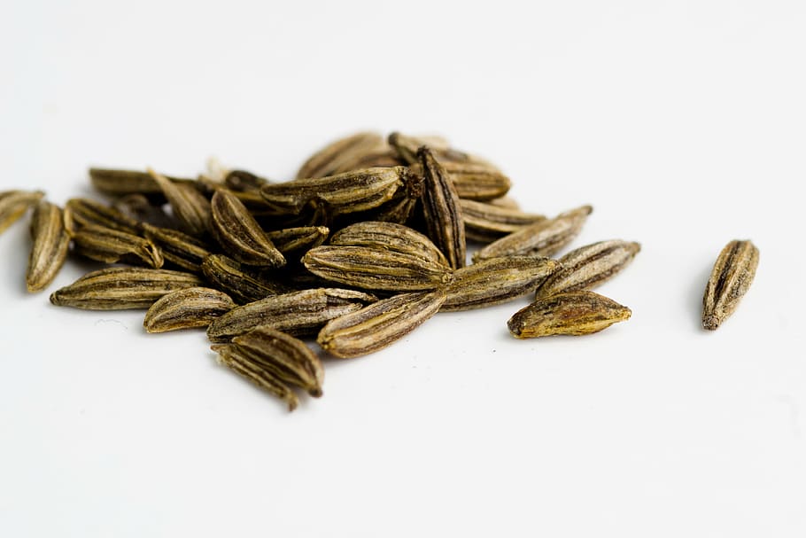 kmín, pepper, detail, macro, food and drink, white background HD wallpaper