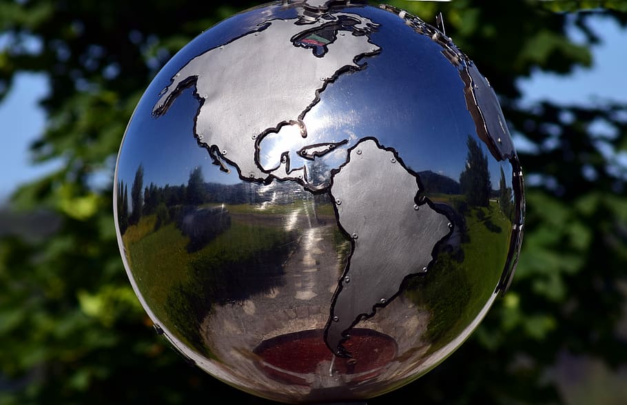 close up of gray earth decor, globe, world, planet, environment HD wallpaper