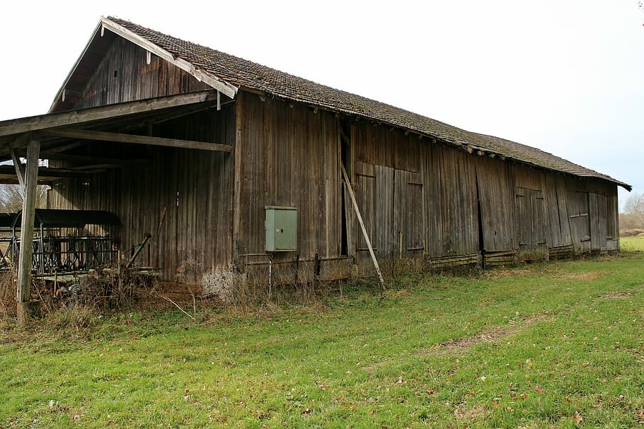 Scale, Agriculture, Building, Barn, stock, farm buildings, wooden construction HD wallpaper