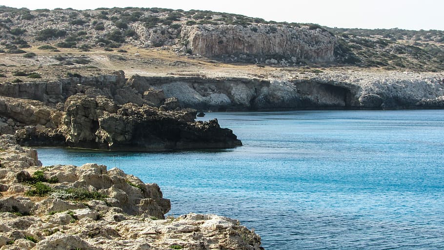 Cyprus, Cavo, National Park, cavo greko, rocky coast, clear, HD wallpaper