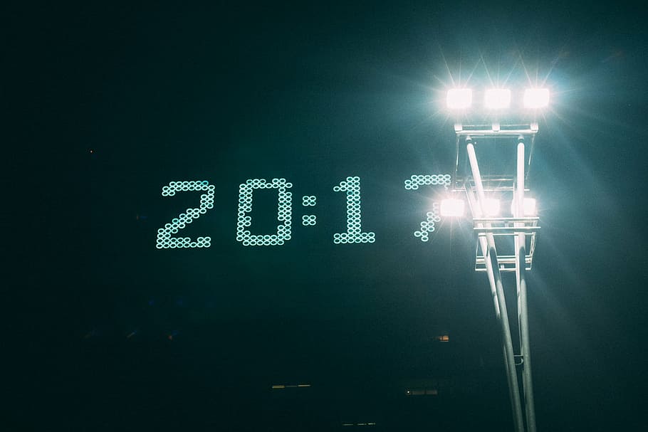 turned-on monitor displaying 20:17, time, military, pixel, screen HD wallpaper