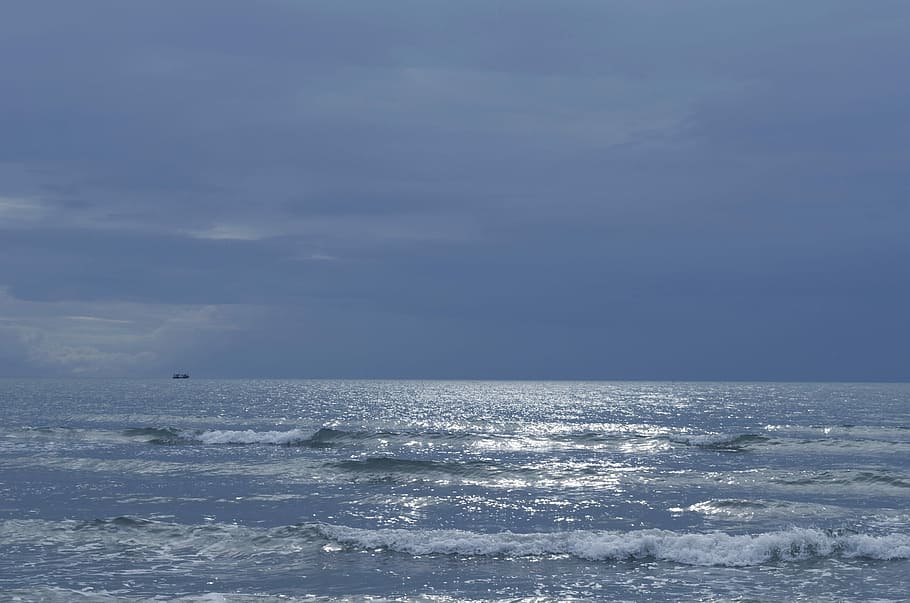 Ocean, Sea, Surf, Waves, Nature, Sky, outdoor, seascape, summer HD wallpaper