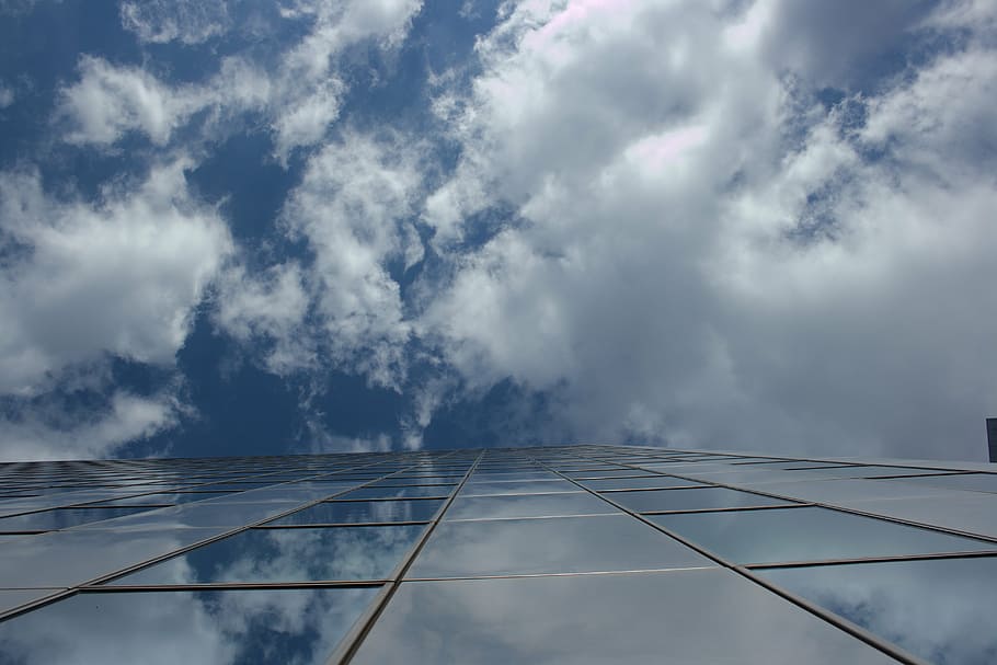 sky, blue, clouds, white, blue sky, the beauty of nature, cloud - sky HD wallpaper