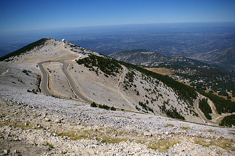 mont ventoux, mountain, sky, blue, sun, wind, cloud, blue sky HD wallpaper