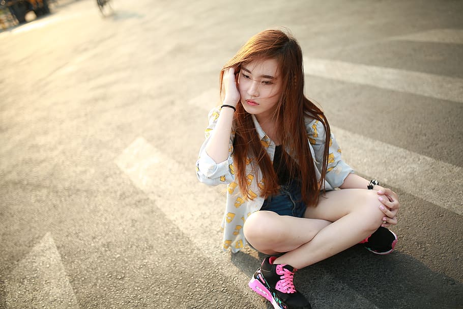 Photo, Sample, Model, Vietnam, photo sample, one person, sitting HD wallpaper