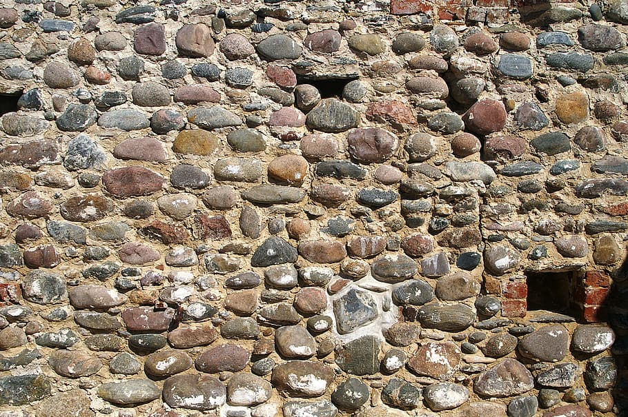 wall, cobbles, ancient, backgrounds, full frame, pattern, no people HD wallpaper