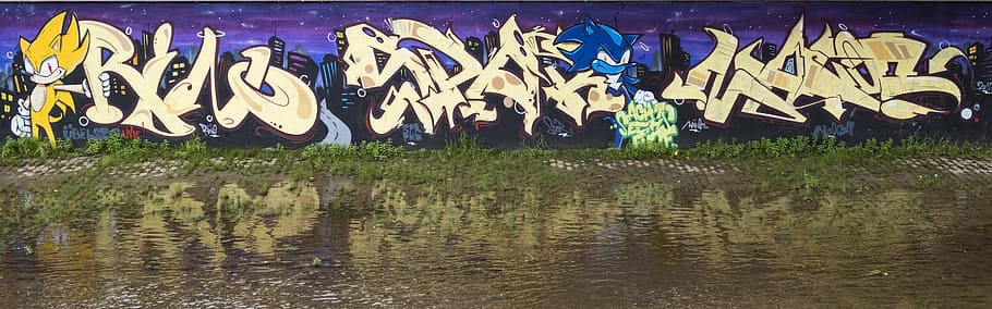 art, graffiti, wall, hauswand, colorful, street art, mural HD wallpaper