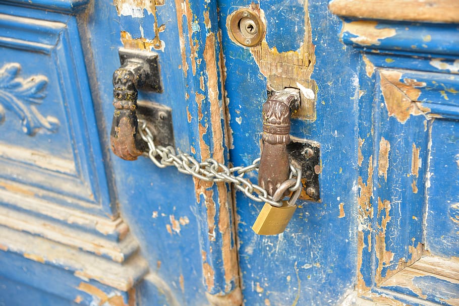 door lock, building, old, door handle, input, entrance, safety HD wallpaper