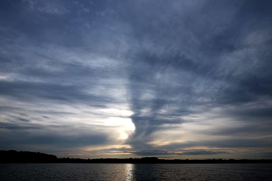 lake, cloud, summer, evening, sky, silence, water, cloud - sky HD wallpaper