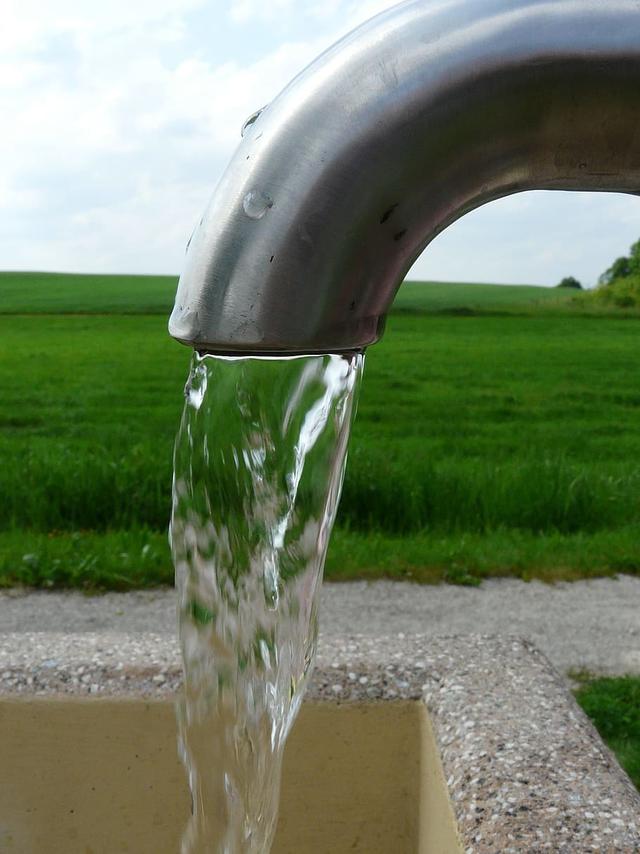 refreshment, water, source, fountain, origin, nature, plant HD wallpaper