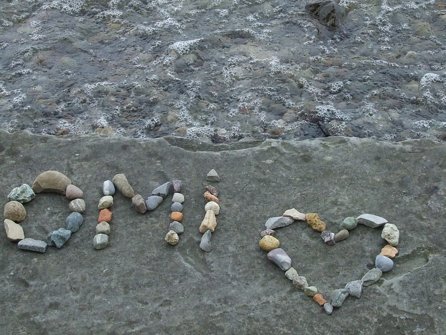 stones, message, text, heart, love, thank you, stone heart HD wallpaper
