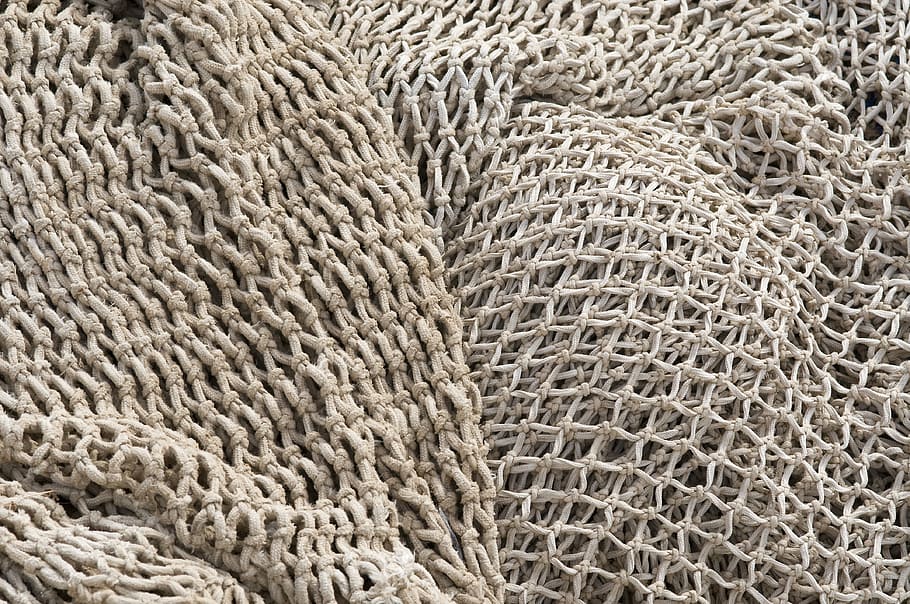 gray net, fishing nets, background, pattern, desktop, fabric HD wallpaper
