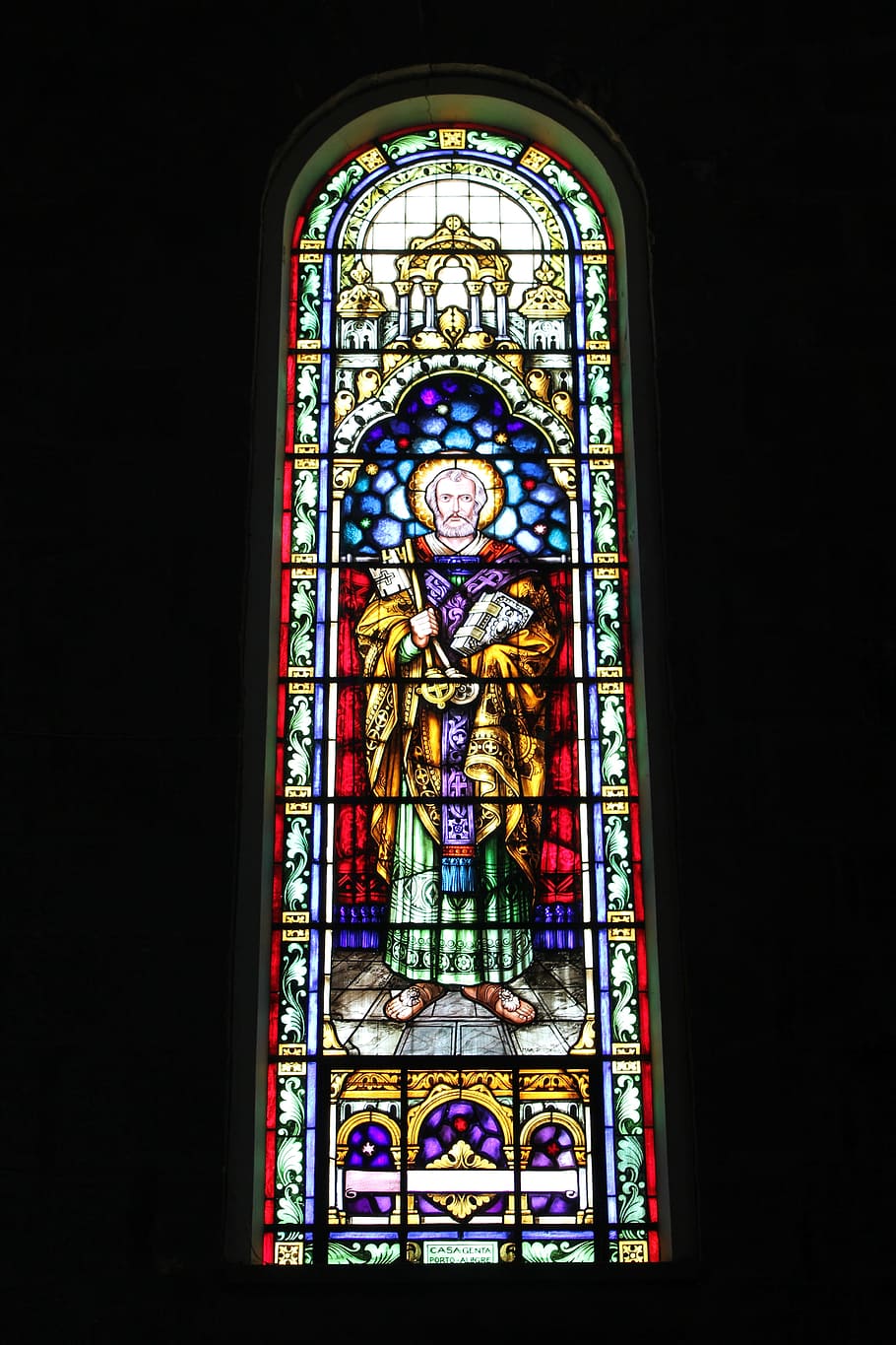 church, tile, window, catholicism, stained glass, religion HD wallpaper