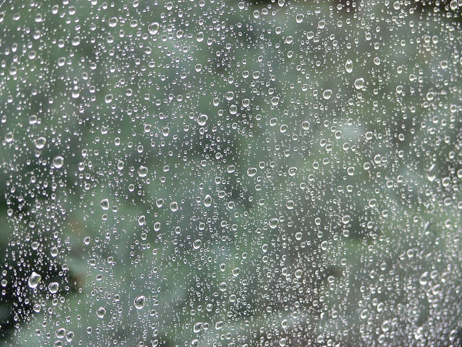 Window, Raindrop, Glass, Wet, beaded, drop of water, pattern HD wallpaper