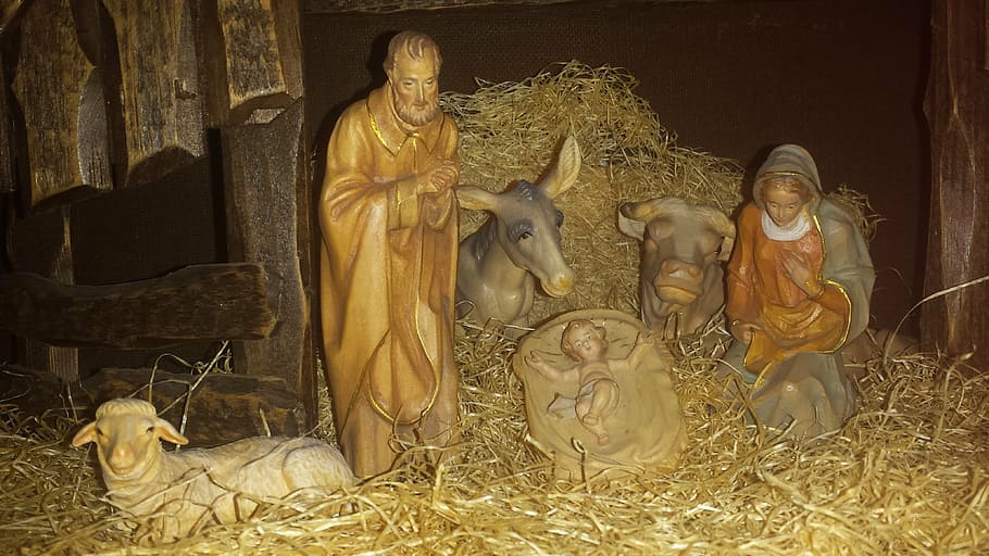 nativity scene, christmas, advent, baby jesus, redeemer, savior, HD wallpaper