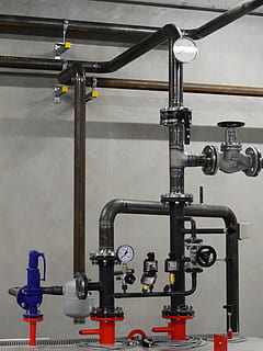 white meter gauge, Technology, Heating, Pipes, Industry, boiler house HD wallpaper