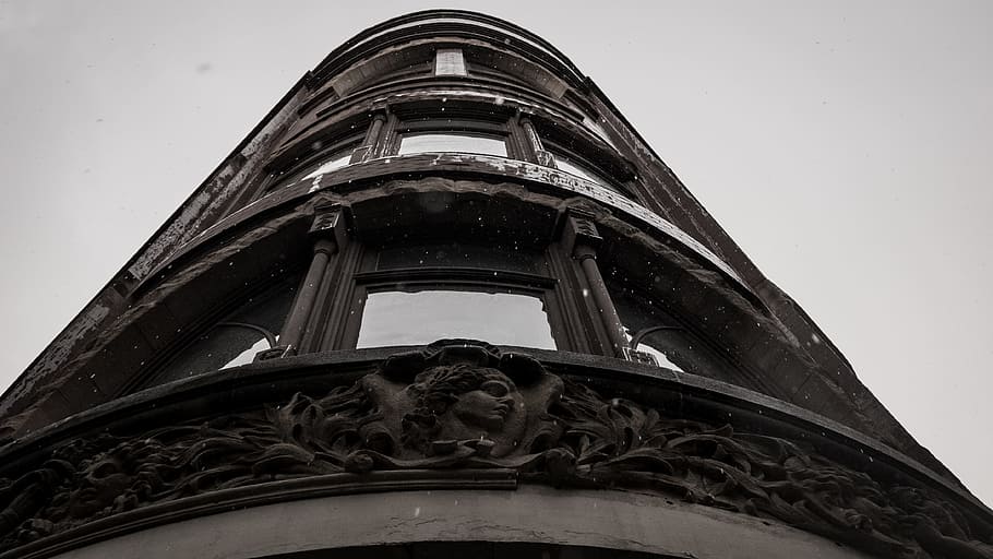 worm's-view photo of brown structure, untitled, low angle, photography HD wallpaper
