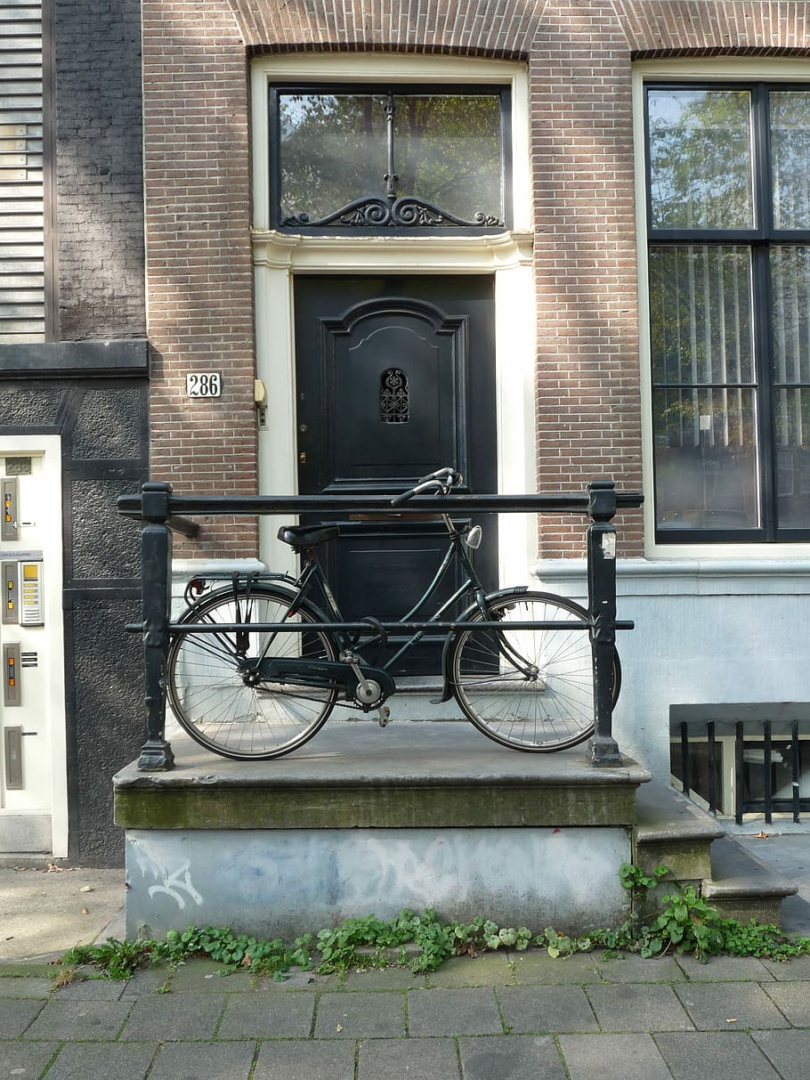 Bike, Front, Door, Input, Range, Building, front door, input range HD wallpaper