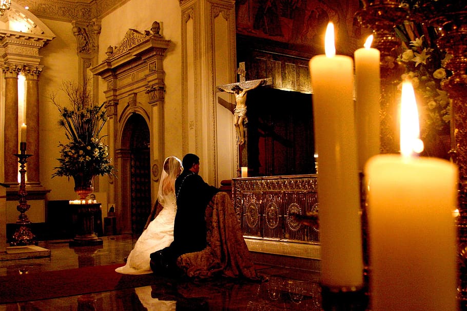 marry, altar, wedding, cathedral, real people, architecture HD wallpaper