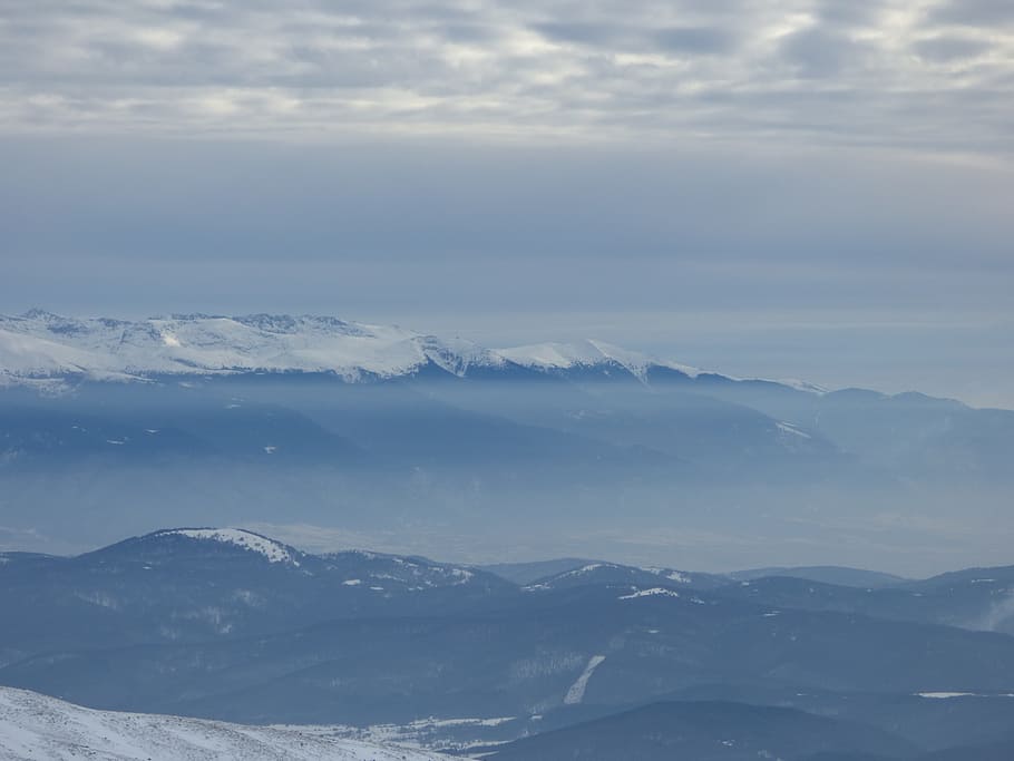 Winter, Mountain, Wild, Vitosha, Rila, cloud - sky, nature, HD wallpaper