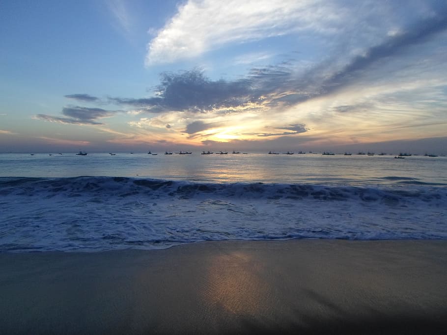 Beach, Ocean, Beautiful, beautiful beach, sand beach, sea, beauty in nature HD wallpaper