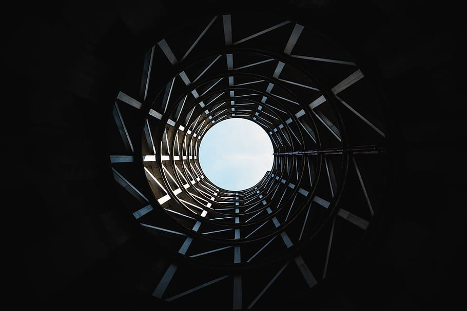 low angle photography of missile silo hole, untitled, Friends HD wallpaper
